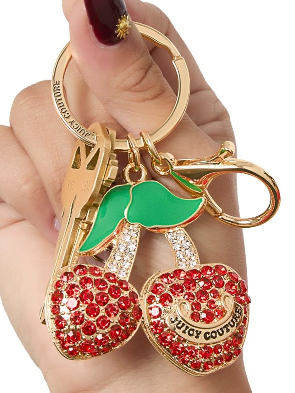 Juicy Couture Cherry Charm Keychain Bag Charm